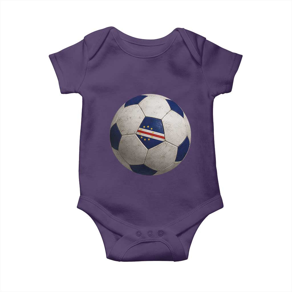 Cabo Verde Football Vintage Soccer Ball Graphic Baby Onesie