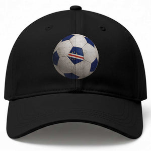 Cabo Verde Football Vintage Soccer Ball Graphic Baseball Cap