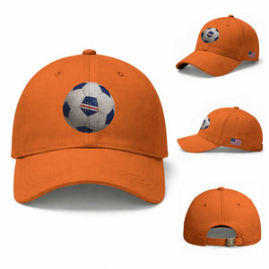Cabo Verde Football Vintage Soccer Ball Graphic Baseball Cap