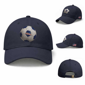 Cabo Verde Football Vintage Soccer Ball Graphic Baseball Cap