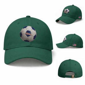 Cabo Verde Football Vintage Soccer Ball Graphic Baseball Cap
