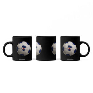 Cabo Verde Football Vintage Soccer Ball Graphic Coffee Mug
