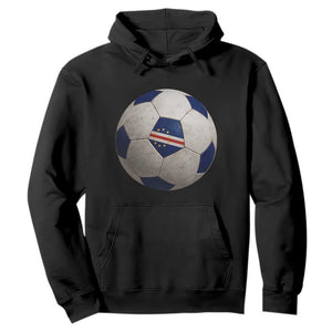 Cabo Verde Football Vintage Soccer Ball Graphic Hoodie