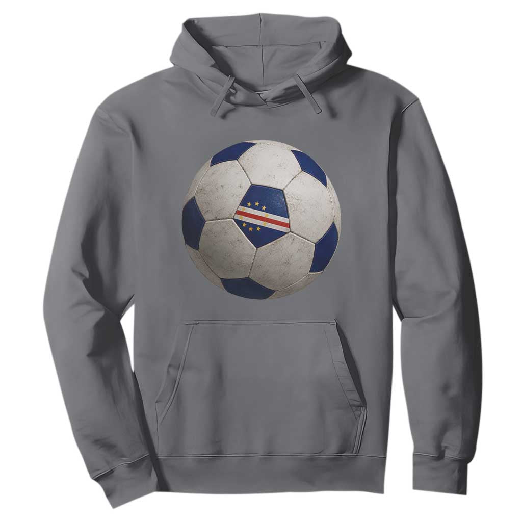 Cabo Verde Football Vintage Soccer Ball Graphic Hoodie