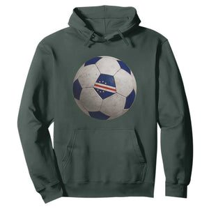 Cabo Verde Football Vintage Soccer Ball Graphic Hoodie