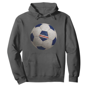 Cabo Verde Football Vintage Soccer Ball Graphic Hoodie