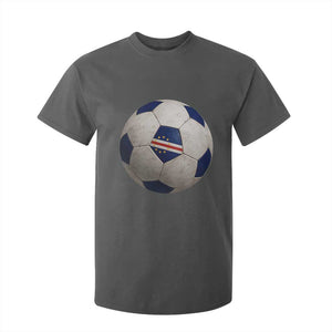 Cabo Verde Football Vintage Soccer Ball Graphic T Shirt For Kid