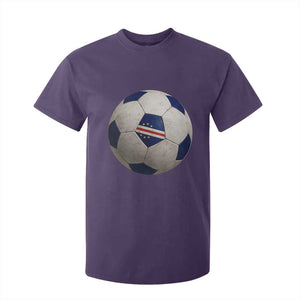 Cabo Verde Football Vintage Soccer Ball Graphic T Shirt For Kid