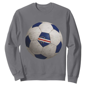 Cabo Verde Football Vintage Soccer Ball Graphic Sweatshirt