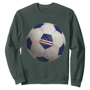 Cabo Verde Football Vintage Soccer Ball Graphic Sweatshirt