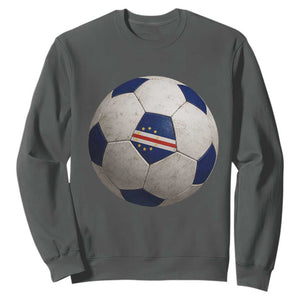 Cabo Verde Football Vintage Soccer Ball Graphic Sweatshirt