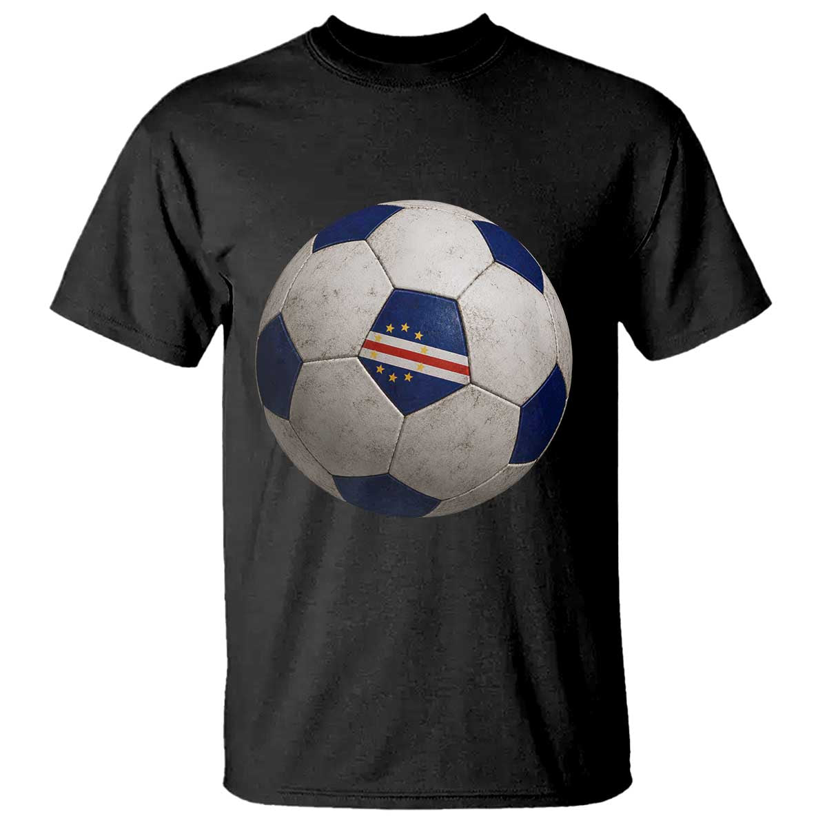 Cabo Verde Football Vintage Soccer Ball Graphic T Shirt