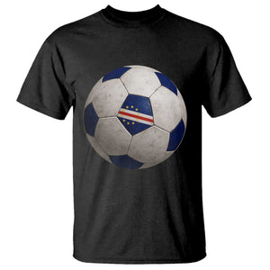 Cabo Verde Football Vintage Soccer Ball Graphic T Shirt