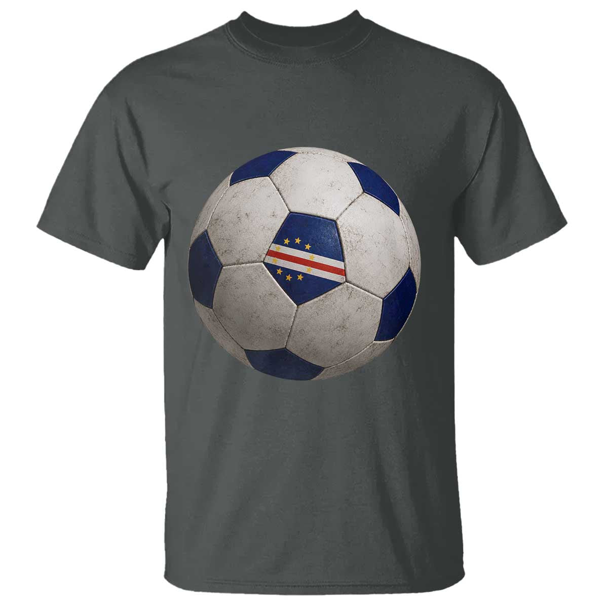 Cabo Verde Football Vintage Soccer Ball Graphic T Shirt