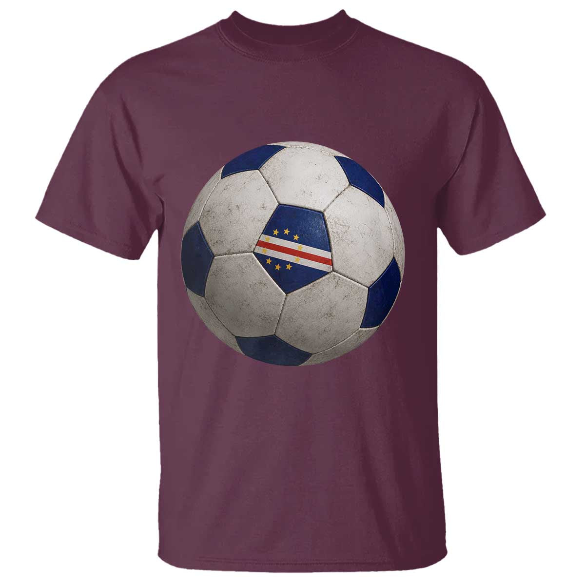 Cabo Verde Football Vintage Soccer Ball Graphic T Shirt