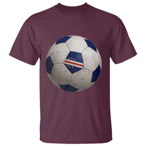 Cabo Verde Football Vintage Soccer Ball Graphic T Shirt