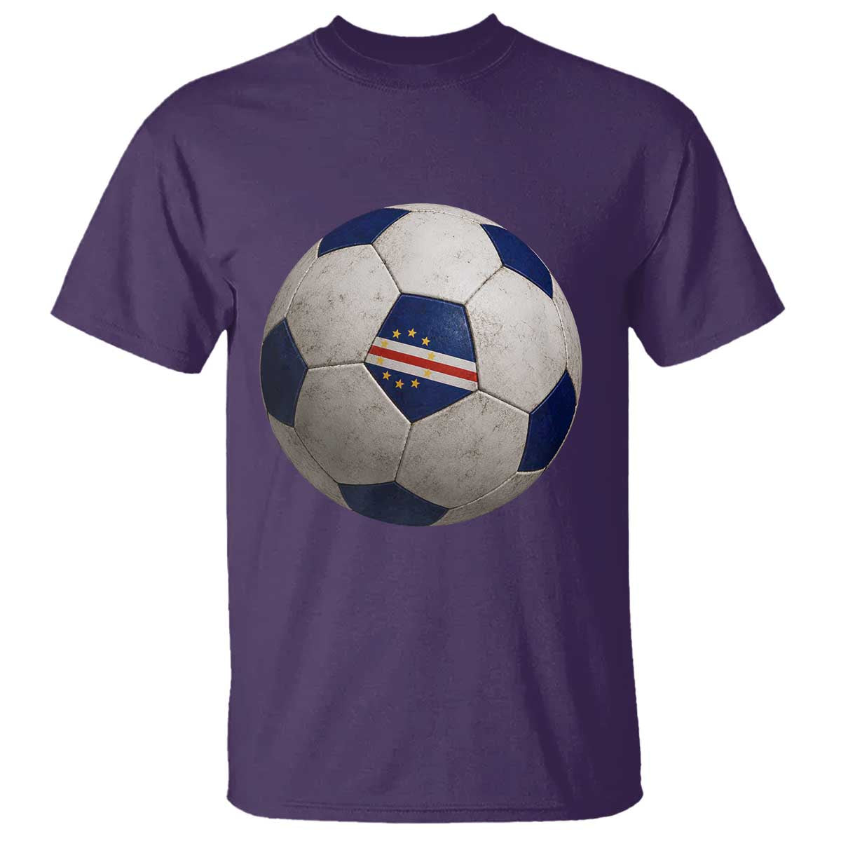 Cabo Verde Football Vintage Soccer Ball Graphic T Shirt
