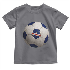 Cabo Verde Football Vintage Soccer Ball Graphic Toddler T Shirt