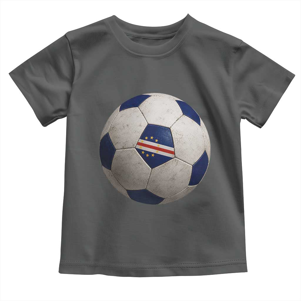 Cabo Verde Football Vintage Soccer Ball Graphic Toddler T Shirt
