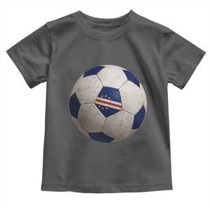 Cabo Verde Football Vintage Soccer Ball Graphic Toddler T Shirt