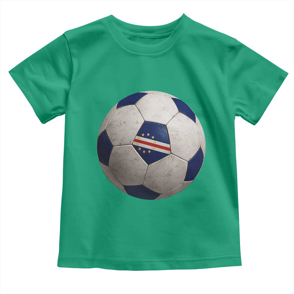 Cabo Verde Football Vintage Soccer Ball Graphic Toddler T Shirt