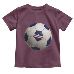 Cabo Verde Football Vintage Soccer Ball Graphic Toddler T Shirt