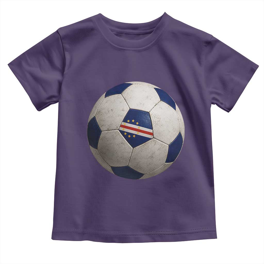Cabo Verde Football Vintage Soccer Ball Graphic Toddler T Shirt