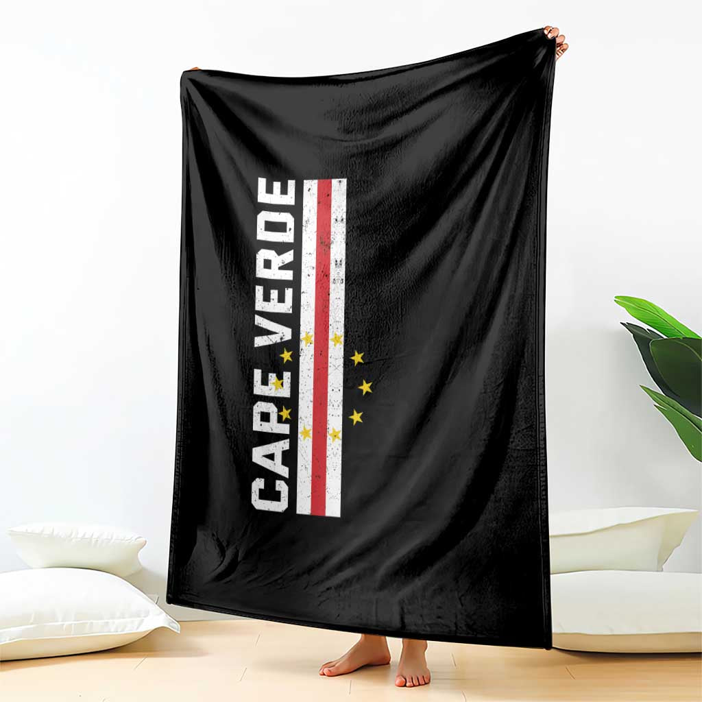 Cabo Verde Pride Vintage Jersey Cape Verdean Flag Throw Blanket