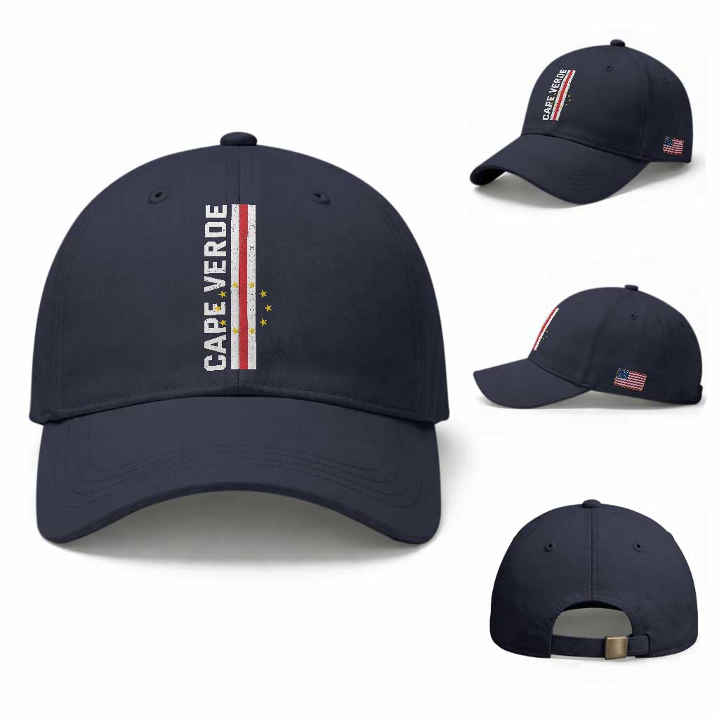 Cabo Verde Pride Vintage Jersey Cape Verdean Flag Baseball Cap