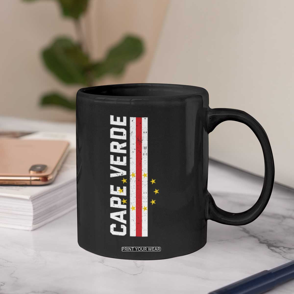 Cabo Verde Pride Vintage Jersey Cape Verdean Flag Coffee Mug