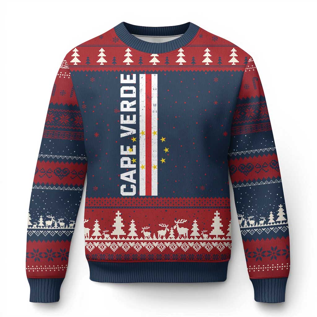 Cabo Verde Pride Vintage Jersey Cape Verdean Flag Ugly Christmas Sweater