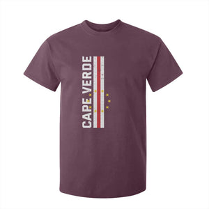 Cabo Verde Pride Vintage Jersey Cape Verdean Flag T Shirt For Kid