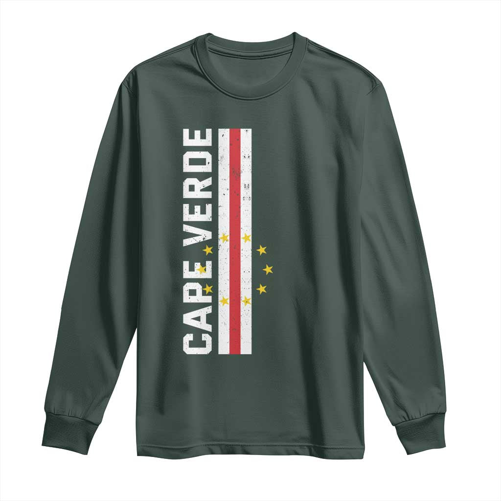 Cabo Verde Pride Vintage Jersey Cape Verdean Flag Long Sleeve Shirt