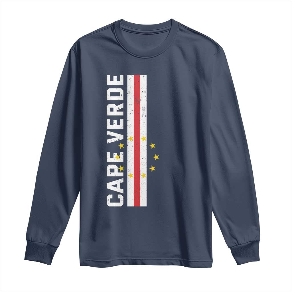 Cabo Verde Pride Vintage Jersey Cape Verdean Flag Long Sleeve Shirt