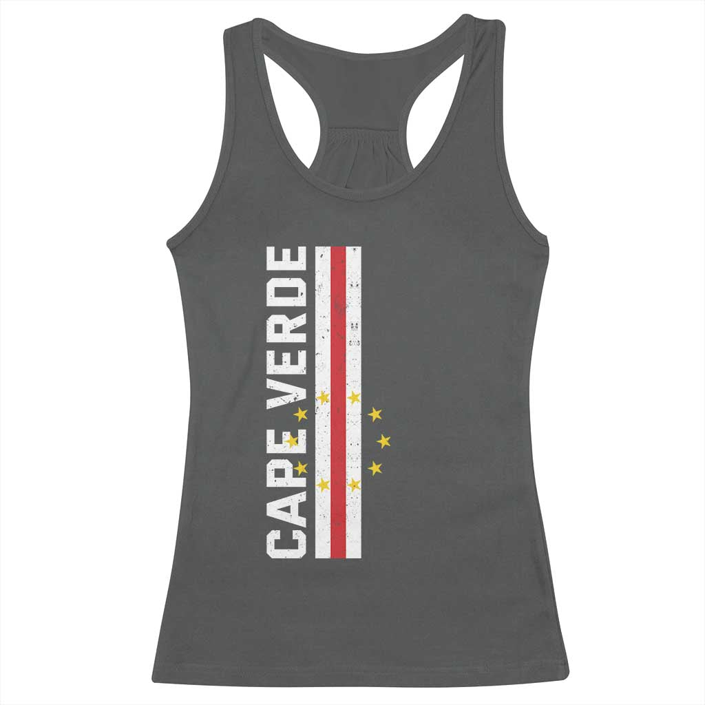 Cabo Verde Pride Vintage Jersey Cape Verdean Flag Racerback Tank Top