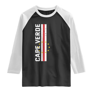 Cabo Verde Pride Vintage Jersey Cape Verdean Flag Raglan Shirt