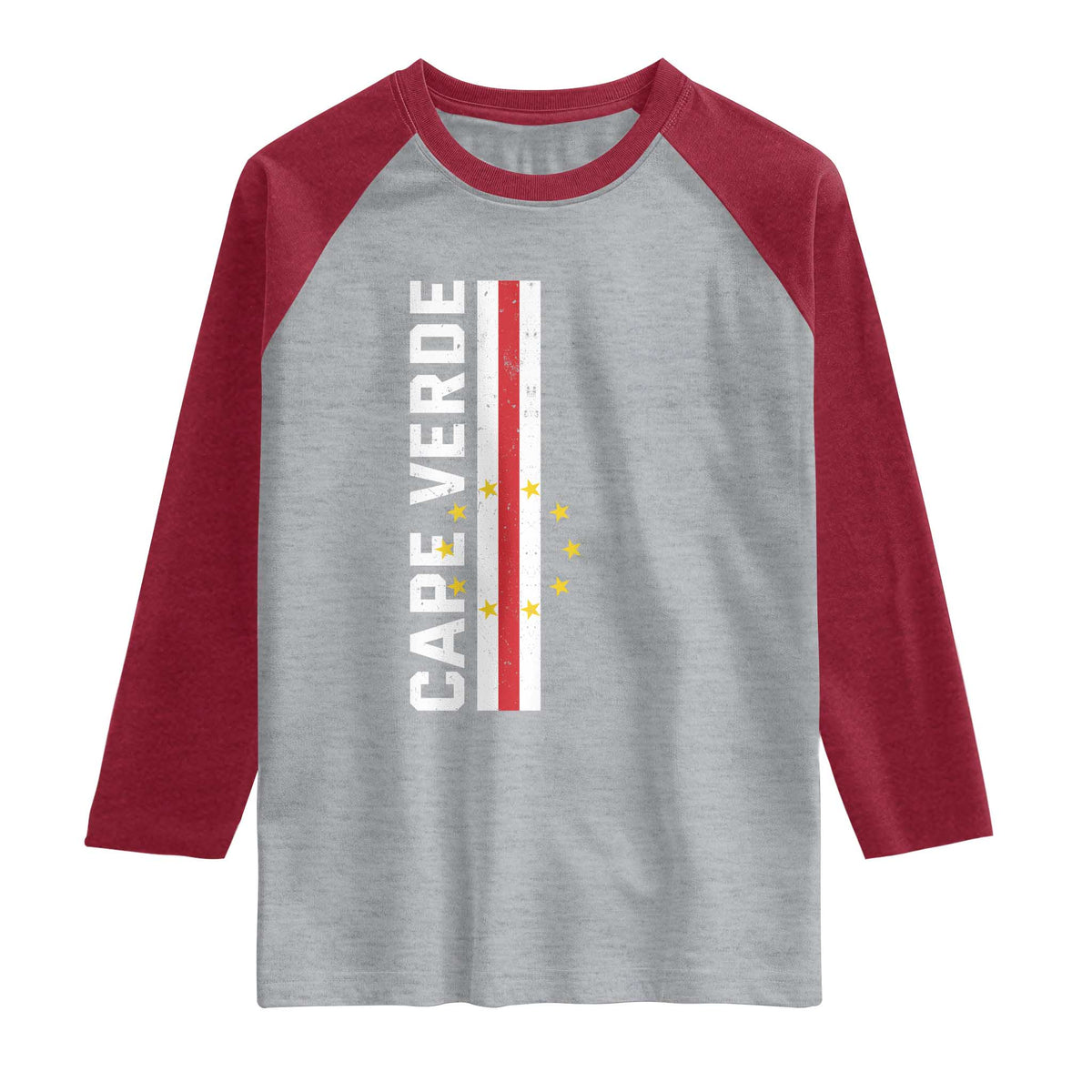 Cabo Verde Pride Vintage Jersey Cape Verdean Flag Raglan Shirt