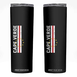 Cabo Verde Pride Vintage Jersey Cape Verdean Flag Skinny Tumbler