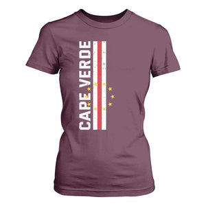 Cabo Verde Pride Vintage Jersey Cape Verdean Flag T Shirt For Women