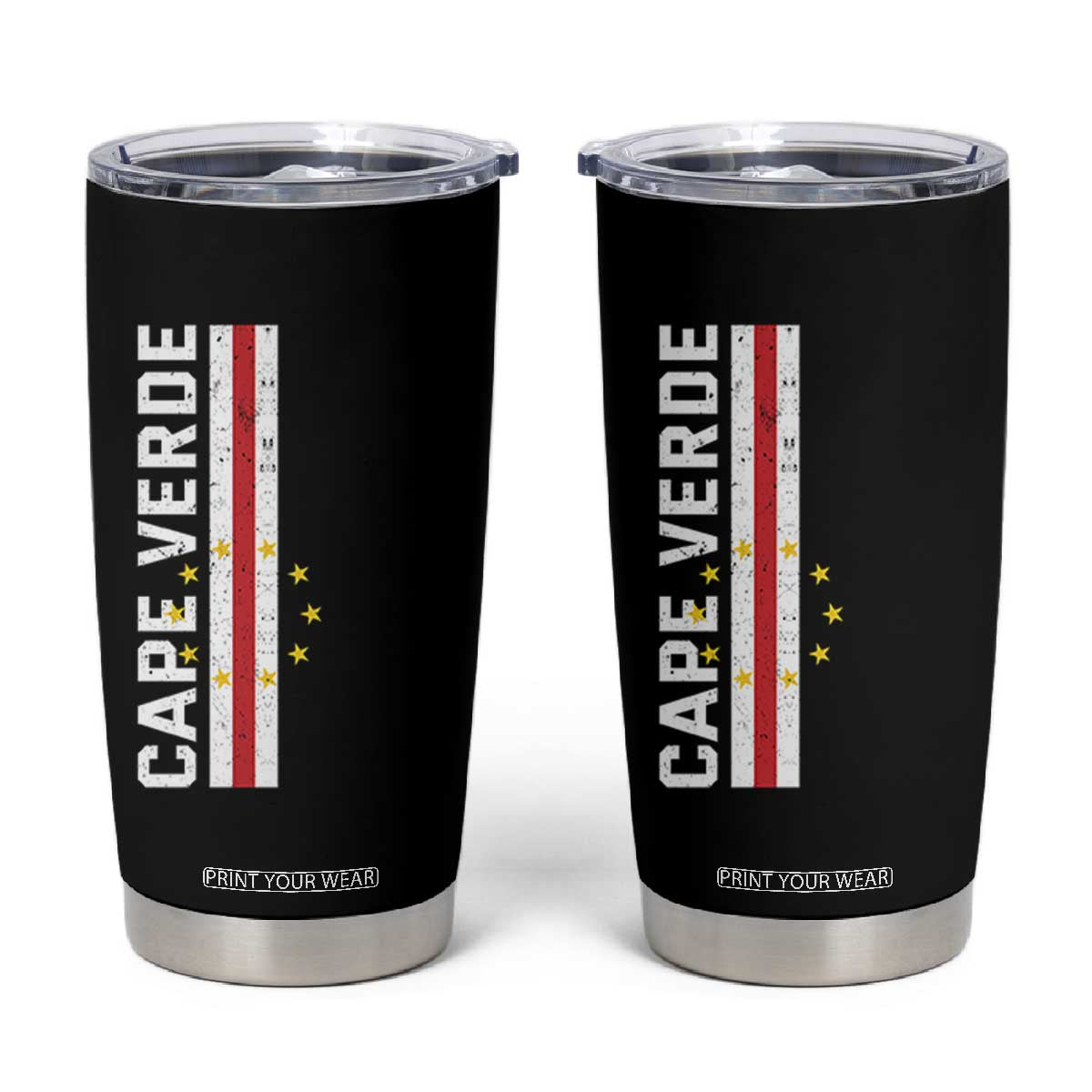 Cabo Verde Pride Vintage Jersey Cape Verdean Flag Tumbler Cup