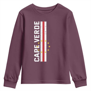 Cabo Verde Pride Vintage Jersey Cape Verdean Flag Youth Sweatshirt