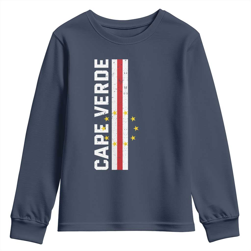 Cabo Verde Pride Vintage Jersey Cape Verdean Flag Youth Sweatshirt