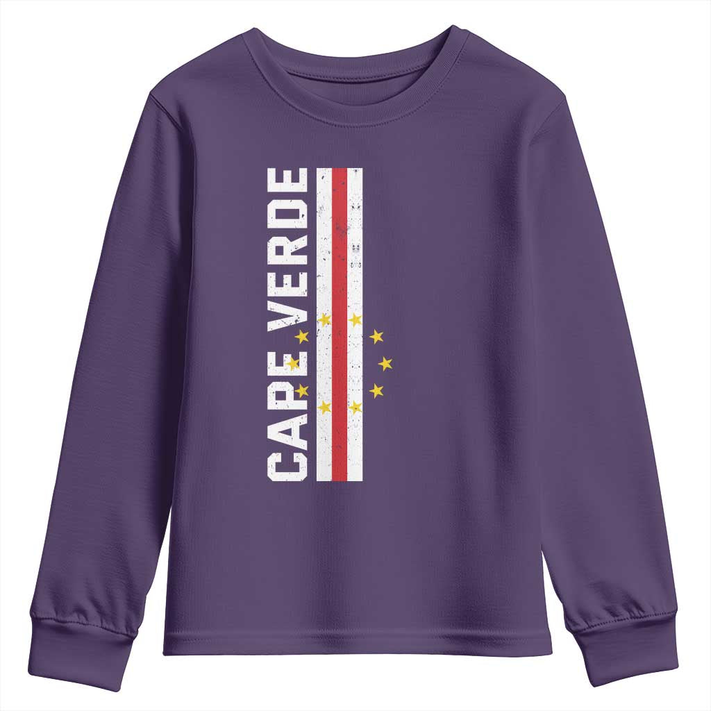 Cabo Verde Pride Vintage Jersey Cape Verdean Flag Youth Sweatshirt