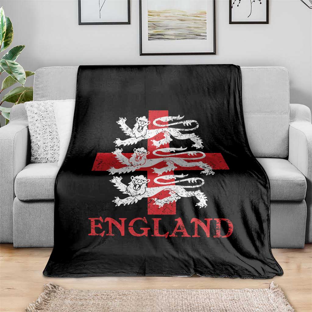 England Three Lions Symbol English Pride Souvenir Throw Blanket