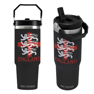 England Three Lions Symbol English Pride Souvenir Flip Straw Tumbler