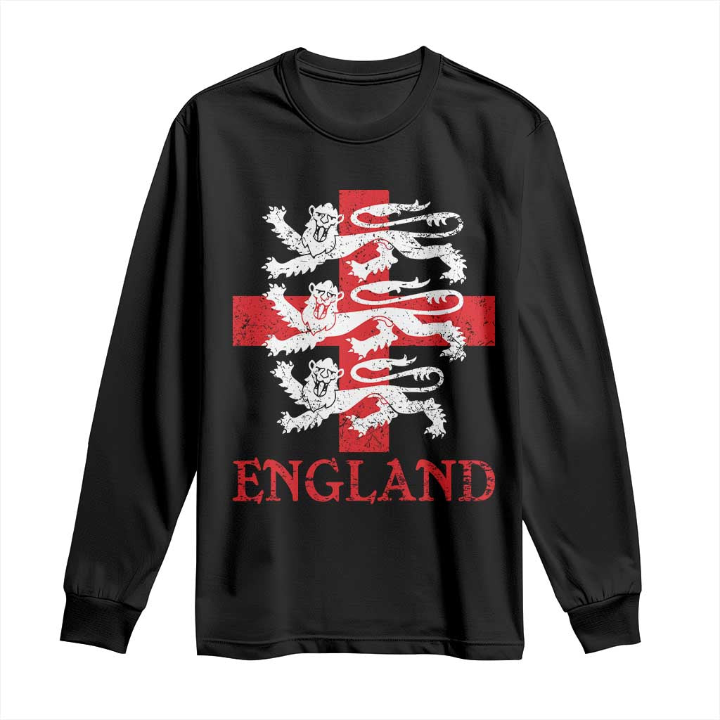 England Three Lions Symbol English Pride Souvenir Long Sleeve Shirt
