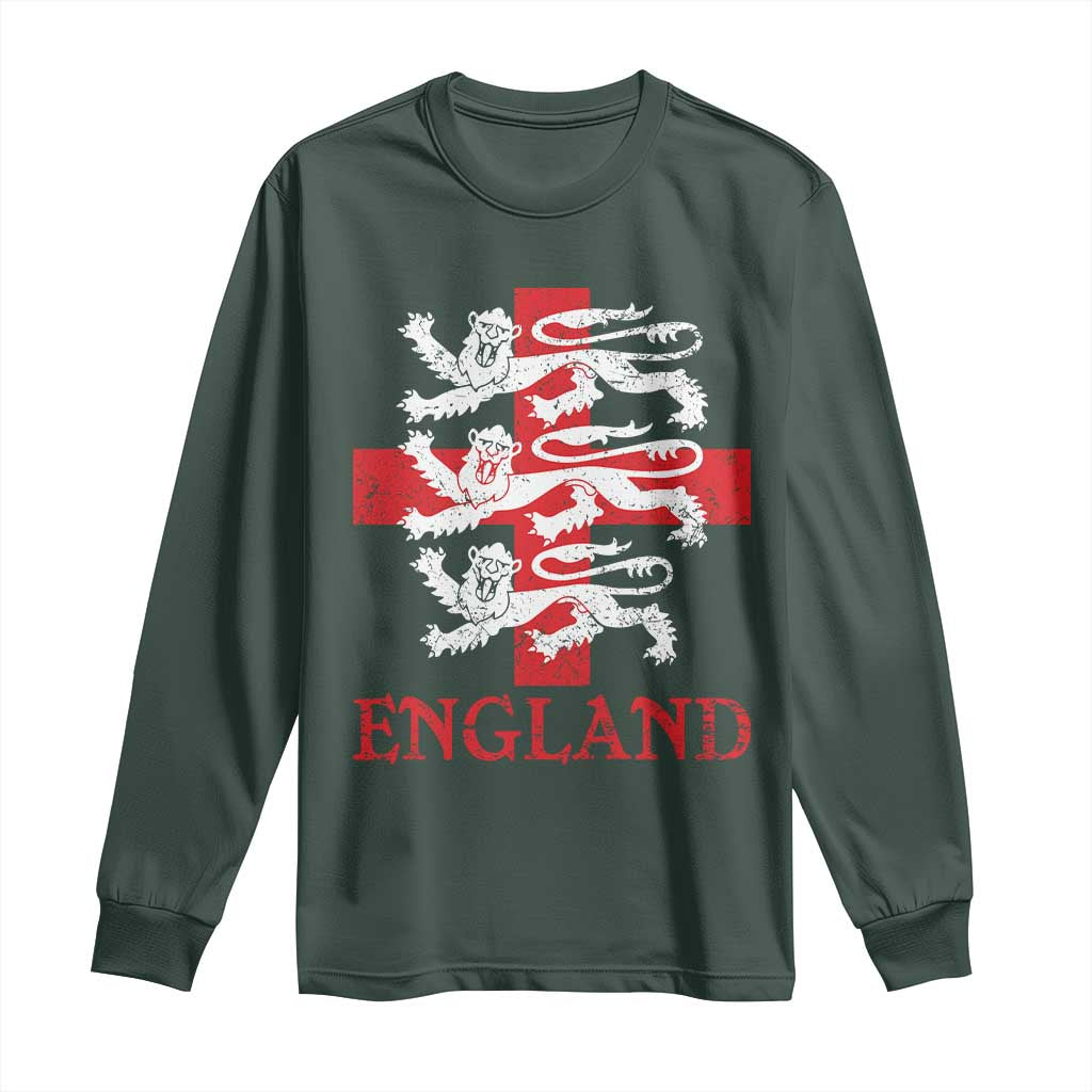 England Three Lions Symbol English Pride Souvenir Long Sleeve Shirt