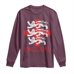 England Three Lions Symbol English Pride Souvenir Long Sleeve Shirt