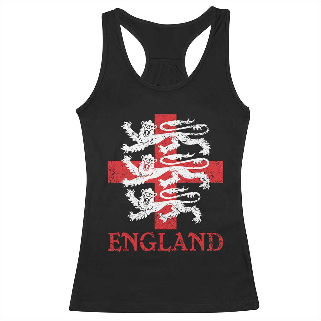 England Three Lions Symbol English Pride Souvenir Racerback Tank Top