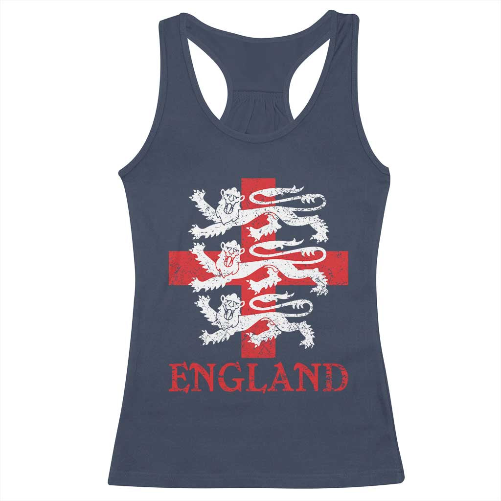 England Three Lions Symbol English Pride Souvenir Racerback Tank Top